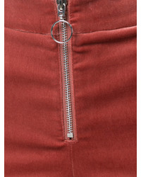 Женские красные бархатные брюки от Frame