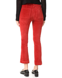 Женские красные бархатные брюки от 3x1