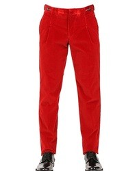 Красные бархатные джинсы