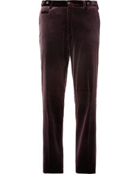 Мужские красные бархатные классические брюки от Etro