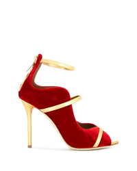 Красные бархатные туфли от Malone Souliers