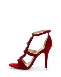 Красные босоножки на каблуке от Anne Michelle