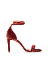 Красные босоножки на каблуке от Chloe Gosselin