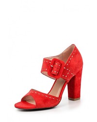 Красные босоножки на каблуке от Elita