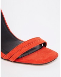 Красные босоножки на каблуке от Asos