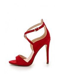 Красные босоножки на каблуке от Ideal