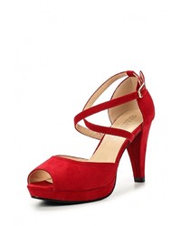 Красные босоножки на каблуке от La Bottine Souriante