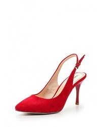 Красные босоножки на каблуке от Valley