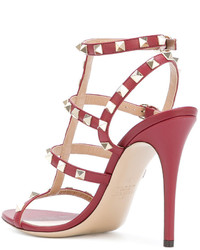 Женские красные босоножки от Valentino