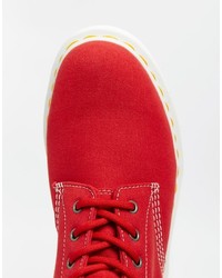 Мужские красные ботинки от Dr. Martens