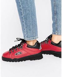 Женские красные ботинки от Fila