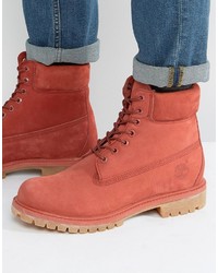 Мужские красные ботинки от Timberland