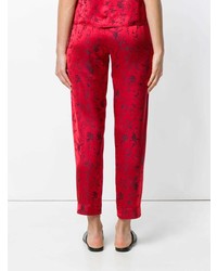Женские красные брюки-галифе с принтом от Forte Forte