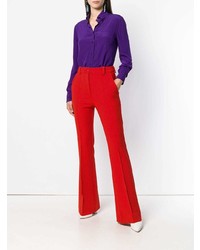 Красные брюки-клеш от Erika Cavallini