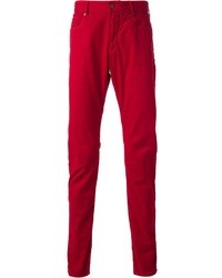 Красные брюки чинос от Armani Jeans