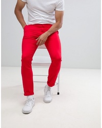 Красные брюки чинос от ASOS DESIGN