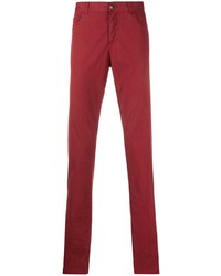 Красные брюки чинос от Canali