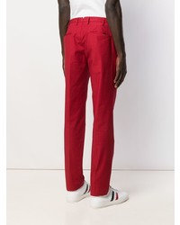 Красные брюки чинос от Incotex