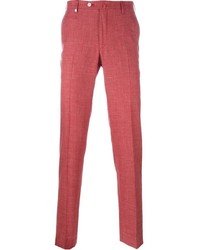 Красные брюки чинос от Corneliani