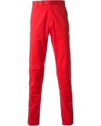 Красные брюки чинос от Fay