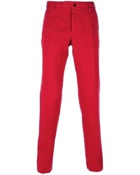 Красные брюки чинос от Incotex