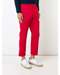 Красные брюки чинос от Loveless