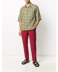 Красные брюки чинос от Incotex