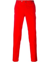 Красные брюки чинос от Pt01