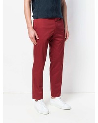 Красные брюки чинос от Pt01