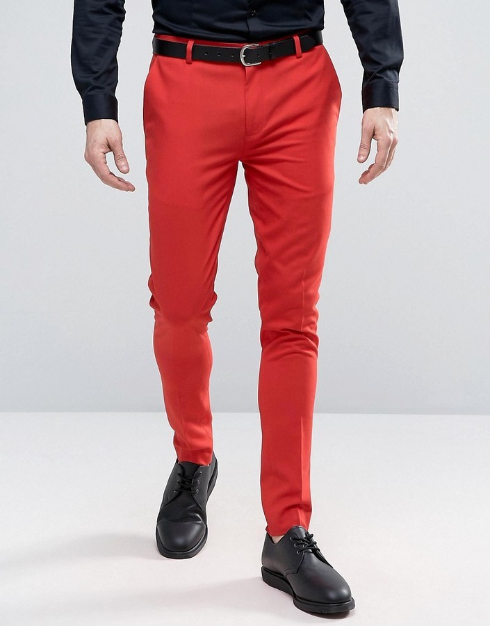 Красные брюки мужские