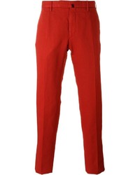Мужские красные брюки от Incotex
