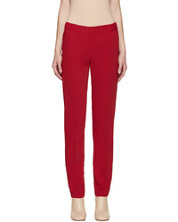 Женские красные брюки от MM6 MAISON MARGIELA