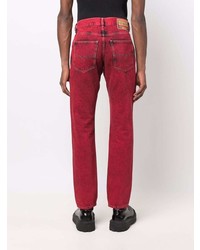 Мужские красные вареные джинсы от Diesel