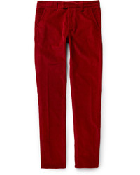 Мужские красные вельветовые джинсы от Michael Bastian