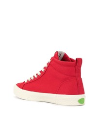 Мужские красные высокие кеды из плотной ткани от Cariuma