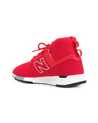 Мужские красные высокие кеды от New Balance