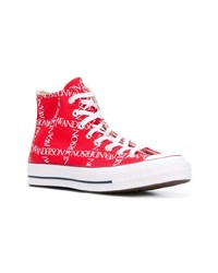 Мужские красные высокие кеды от Converse X JW Anderson