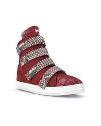 Мужские красные высокие кеды от Swear
