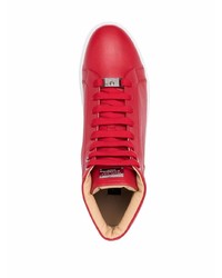 Мужские красные высокие кеды от Philipp Plein