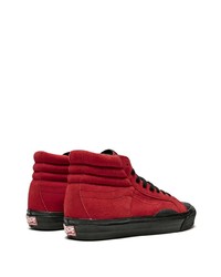 Мужские красные высокие кеды от Vans