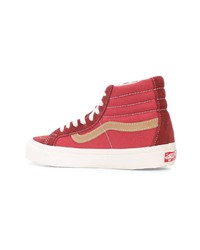 Мужские красные высокие кеды от Vans