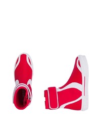 Мужские красные высокие кеды от Burberry