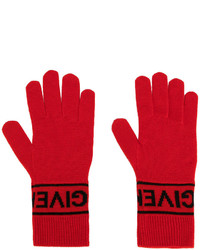 Женские красные вязаные перчатки от Givenchy