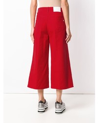 Красные джинсовые брюки-кюлоты от MSGM