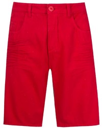 Мужские красные джинсовые шорты