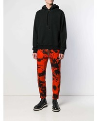 Мужские красные джинсы с принтом тай-дай от DSQUARED2