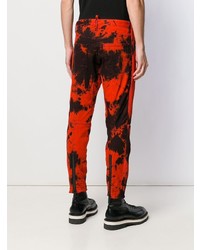 Мужские красные джинсы с принтом тай-дай от DSQUARED2