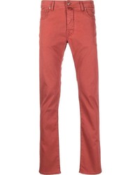 Мужские красные джинсы с принтом от Jacob Cohen