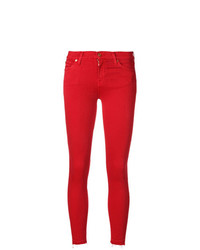 Красные джинсы скинни от 7 For All Mankind