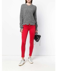 Красные джинсы скинни от 7 For All Mankind